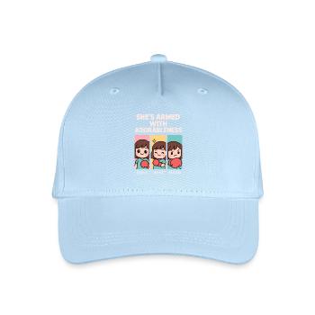 Soft Girl Pastell Power Feminine - Kinder Bio Basecap - Hellblau - Vorne