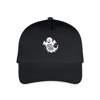 Creepy Boo Yah Ghost Cartoon Illustration - Organic Kids’ Baseball Cap - black - Front