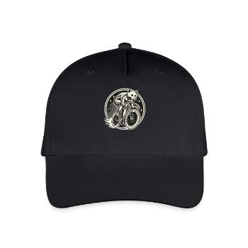 Retro Bicycle Cat for Animal Lovers on Tour - Organic Kids’ Baseball Cap - black - Front