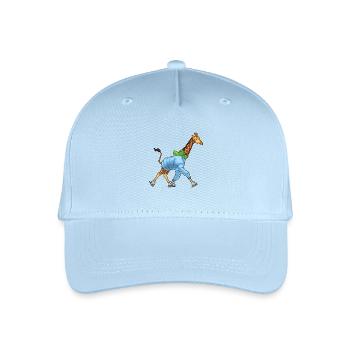 Giraffe Eislaufen Schlittschuhe - Kinder Bio Basecap - Hellblau - Vorne