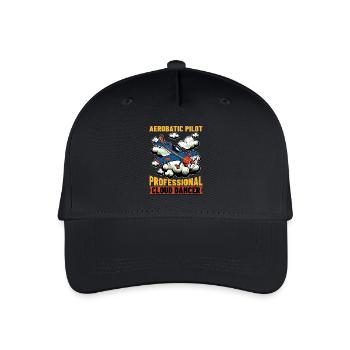 Aerobatic Pilot Professional Cloud Dancer Aviation - Organic Kids’ Baseball Cap - black - Front