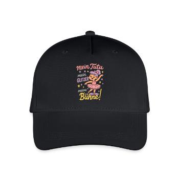 Mein Tutu Mein Glitzer Meine Bühne Ballett - Kinder Bio Basecap - Schwarz - Vorne