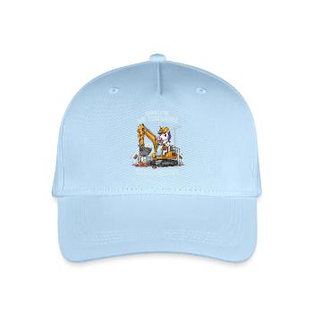 Maître excavatrice licorne - Casquette de baseball bio Enfant - bleu clair - Devant