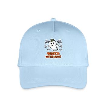 WATCH WITH LOVE - Organic Kids’ Baseball Cap - light blue - Front