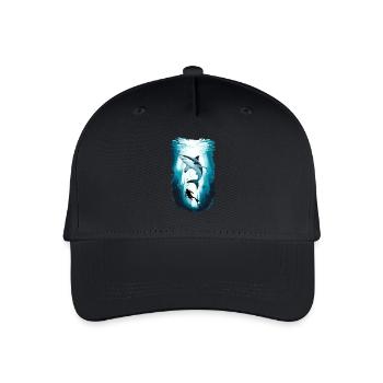 Aventure sous-marine avec requin et plongeur - Casquette de baseball bio Enfant - noir - Devant