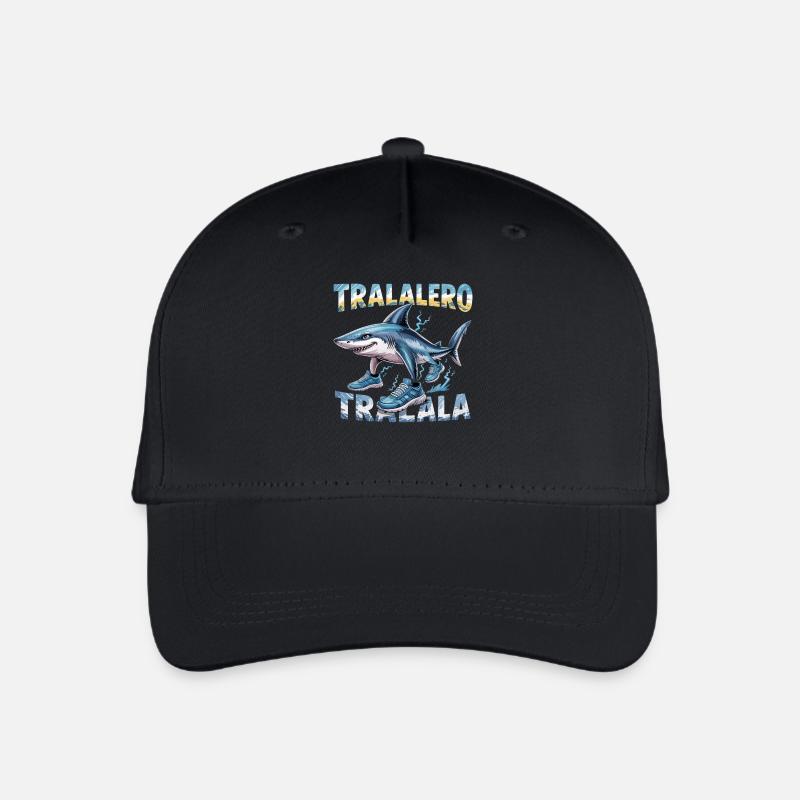Hai Meme Italian Brainrot Tralalero Tralala - Kinder Bio Basecap - Schwarz