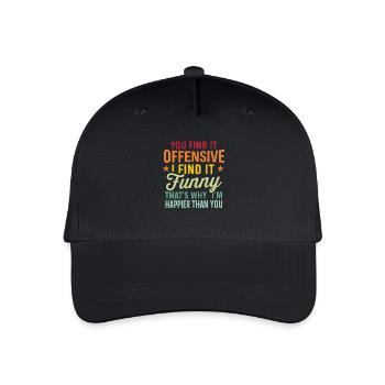 Funny saying - Organic Kids’ Baseball Cap - black - Front