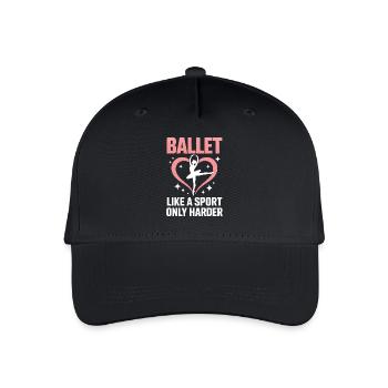 Ballett Spruch Ballerina Lustiges Ballett Geschenk - Kinder Bio Basecap - Schwarz - Vorne