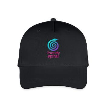 Trust the Spiral - Schlange - Kinder Bio Basecap - Schwarz - Vorne