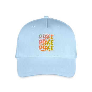 Peace Frieden - Kinder Bio Basecap - Hellblau - Vorne