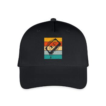 Dripping Cassette Tape Retro - Organic Kids’ Baseball Cap - black - Front