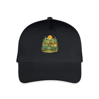 Flea Market Express Retro Vintage - Organic Kids’ Baseball Cap - black - Front