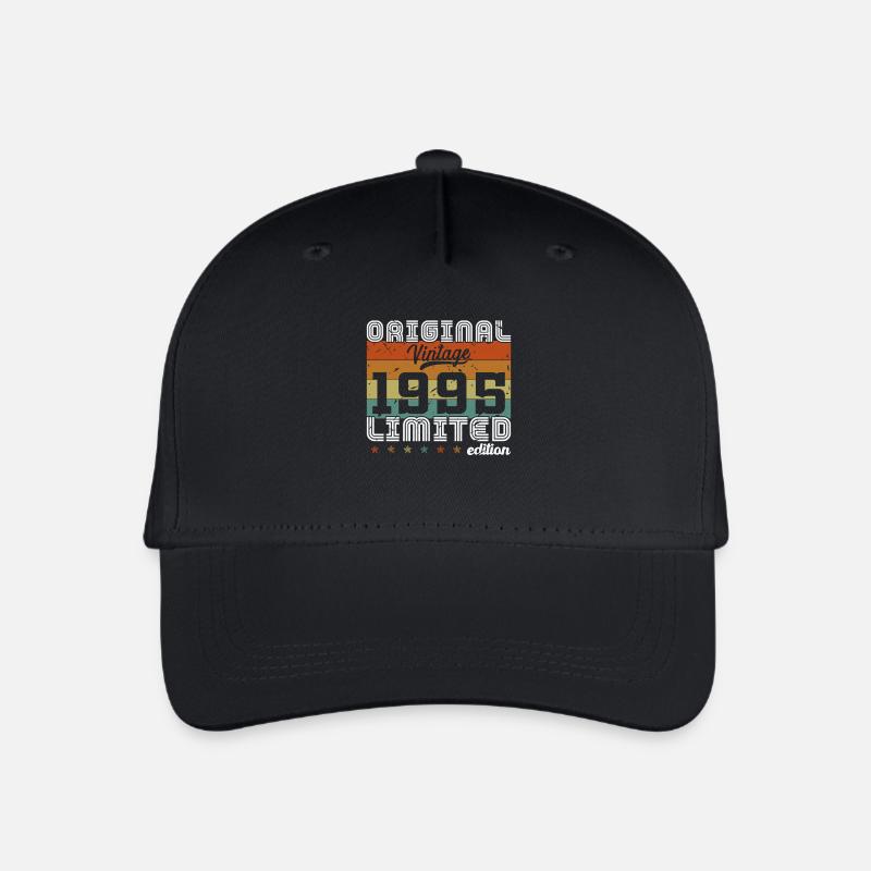 1995 Vintage Retro Geburtstagsgeschenk - Kinder Bio Basecap - Schwarz