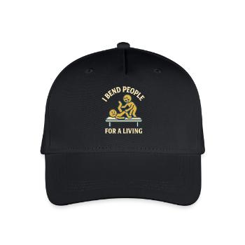 I Bend People For A Living Physiotherapist humor - Organic Kids’ Baseball Cap - black - Front