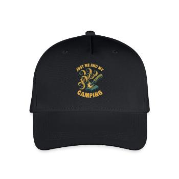Only me and my camping prepper survive - Organic Kids’ Baseball Cap - black - Front