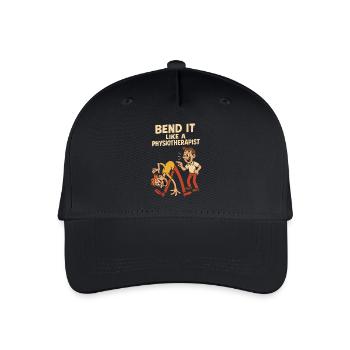 Beugen Wie Ein Physiotherapeut - Kinder Bio Basecap - Schwarz - Vorne