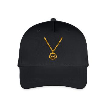 Chat patte chien animal collier ras de cou bijoux - Casquette de baseball bio Enfant - noir - Devant