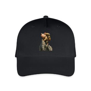 Pig Hiking - Organic Kids’ Baseball Cap - black - Front