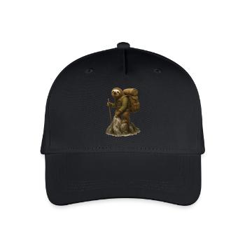 Sloth Hiking - Organic Kids’ Baseball Cap - black - Front