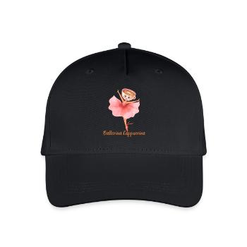 Funny Ballerina Cappuccina Italian Brainrot Meme - Organic Kids’ Baseball Cap - black - Front