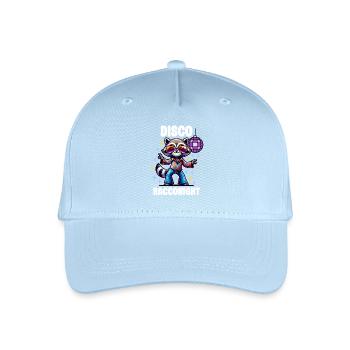 Waschbär 70er Jahre In Disco - Kinder Bio Basecap - Hellblau - Vorne