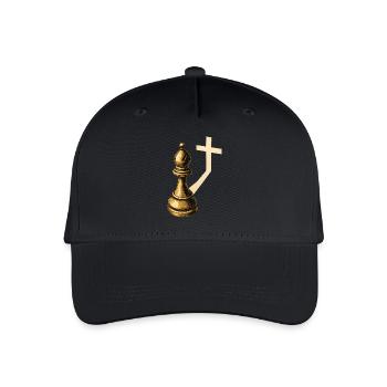 Chess Players Chess Pieces Bishops Shadows - Organic Kids’ Baseball Cap - black - Front