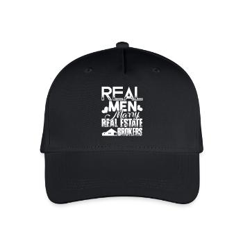 Real Men Marry Real Estate Brokers - Organic Kids’ Baseball Cap - black - Front