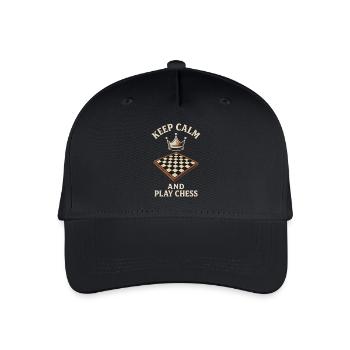 Keep Calm And Play Chess Board Game Design - Organic Kids’ Baseball Cap - black - Front