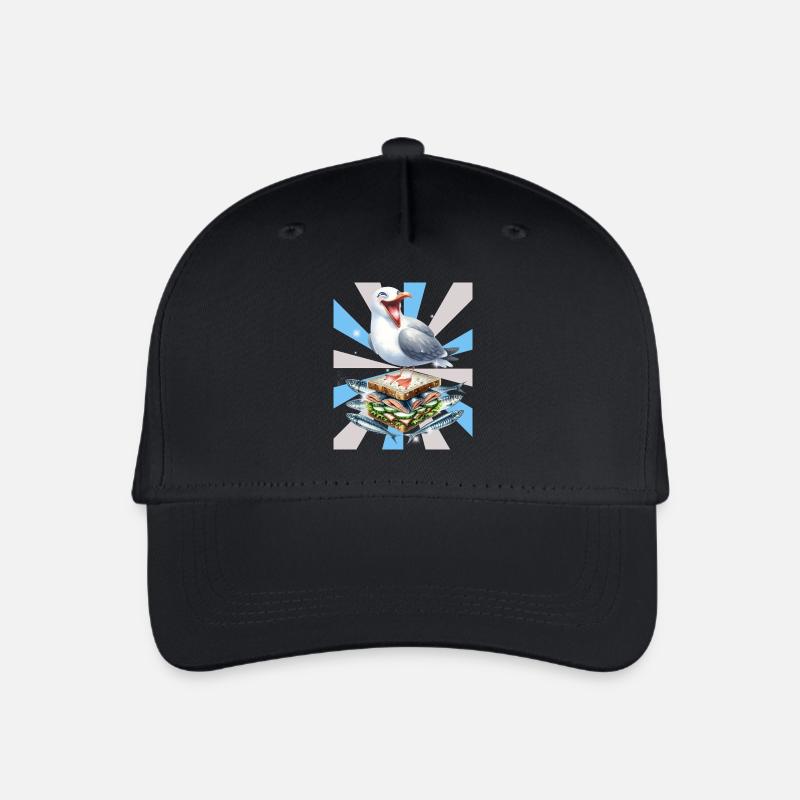 Reto Seagull Seagulls Sandwidsch Hareng - Casquette de baseball bio Enfant - noir