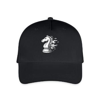 Chess Knight Flames Board Game - Organic Kids’ Baseball Cap - black - Front