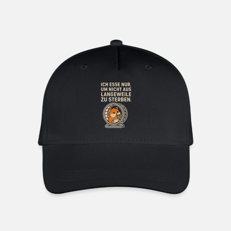 Ich esse nur aus Langeweile - Kinder Bio Basecap - Schwarz