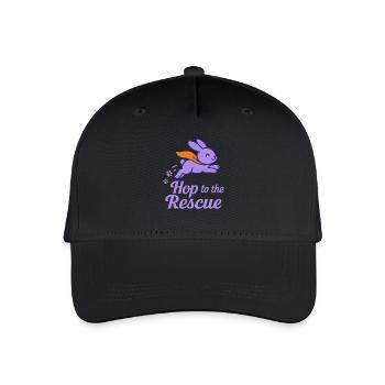 Lapin Maman Lapin Sauvetage Adopter, Acheter - Casquette de baseball bio Enfant - noir - Devant
