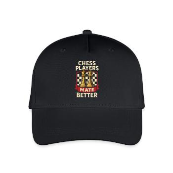 Chess Player Checkmating Better Checkmate Humor - Organic Kids’ Baseball Cap - black - Front
