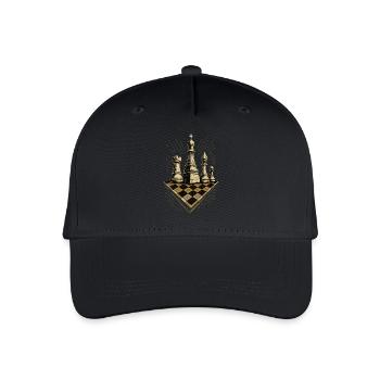 Chess Player Board Game Chess Pieces - Organic Kids’ Baseball Cap - black - Front