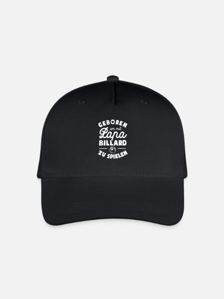 Geboren um mit Papa Billard zu spielen - Kinder Bio Basecap - Schwarz