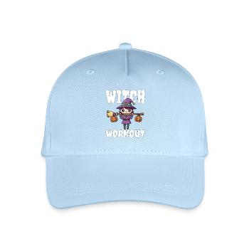 WITCH WORKOUT - WITCH HALLOWEEN - Organic Kids’ Baseball Cap - light blue - Front
