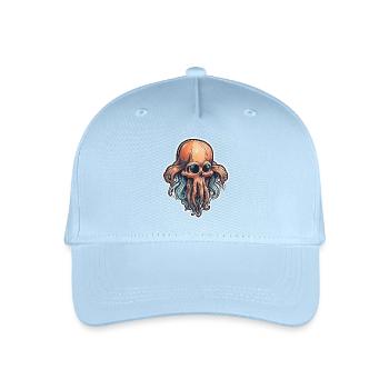Eco-Friendly Squid Skull - Organic Kids’ Baseball Cap - light blue - Front