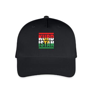 Kurdistan flag with sun motif - Organic Kids’ Baseball Cap - black - Front