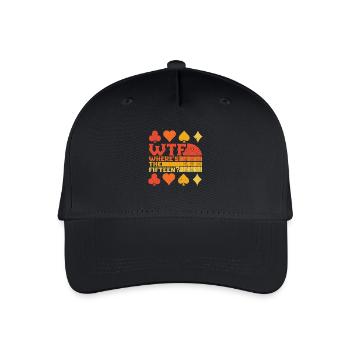 Cribbage Where's The Fifteen? - Organic Kids’ Baseball Cap - black - Front