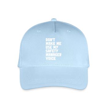 Safety Manager Spruch Sicherheitsdienst Job Lustig - Kinder Bio Basecap - Hellblau - Vorne
