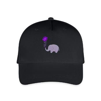 Mignon éléphant fleur magie - Casquette de baseball bio Enfant - noir - Devant