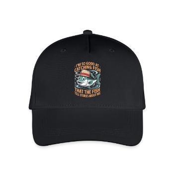  Ich Bin So Gut Im Fangen Von Fischen Dass Die - Kinder Bio Basecap - Schwarz - Vorne