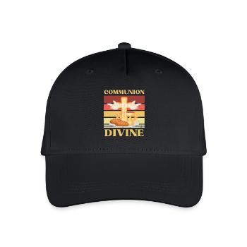 COMMUNION  DIVINE  - PREMIERE COMMUNION - Casquette de baseball bio Enfant - noir - Devant