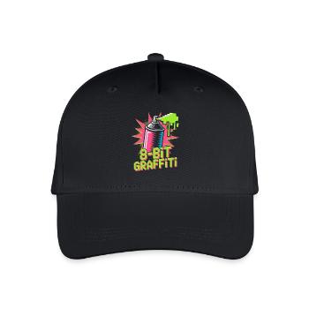 8-Bit Graffiti Pop Culture Retro Video Game - Organic Kids’ Baseball Cap - black - Front