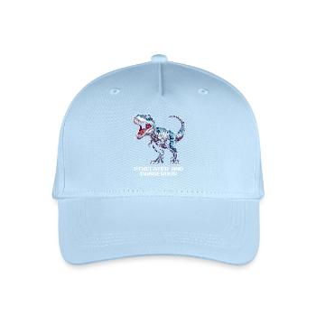 Verpixelt und gefährlich | Dinosaurier - Kinder Bio Basecap - Hellblau - Vorne
