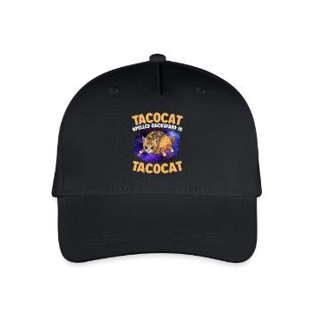 Tacocat Spelled Backward Is Tacocat - Organic Kids’ Baseball Cap - black - Front