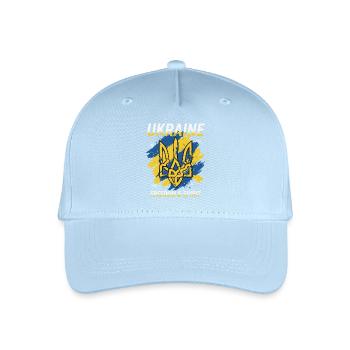 Ukraine Freiheit Wappen Kunst - Kinder Bio Basecap - Hellblau - Vorne