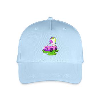 Voiture Licorne - Casquette de baseball bio Enfant - bleu clair - Devant