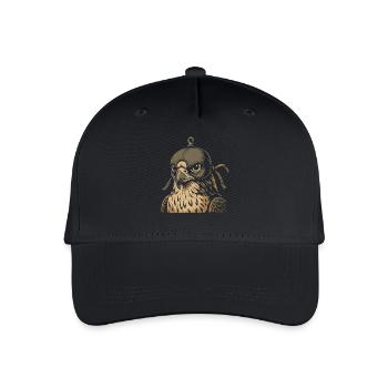 Majestätischer Falke mit Kapuzen-Wanderfalke Kunst - Kinder Bio Basecap - Schwarz - Vorne