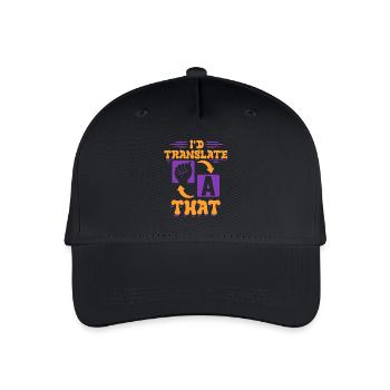 Interprète en langue des signes ASL Je traduirais ça - Casquette de baseball bio Enfant - noir - Devant